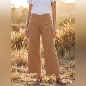 ee:some Plus Wide Leg Pants Patch Pockets Brown Size 1XL